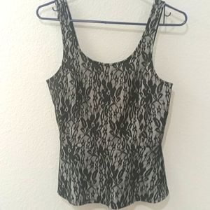 Express Small Black Lace Top